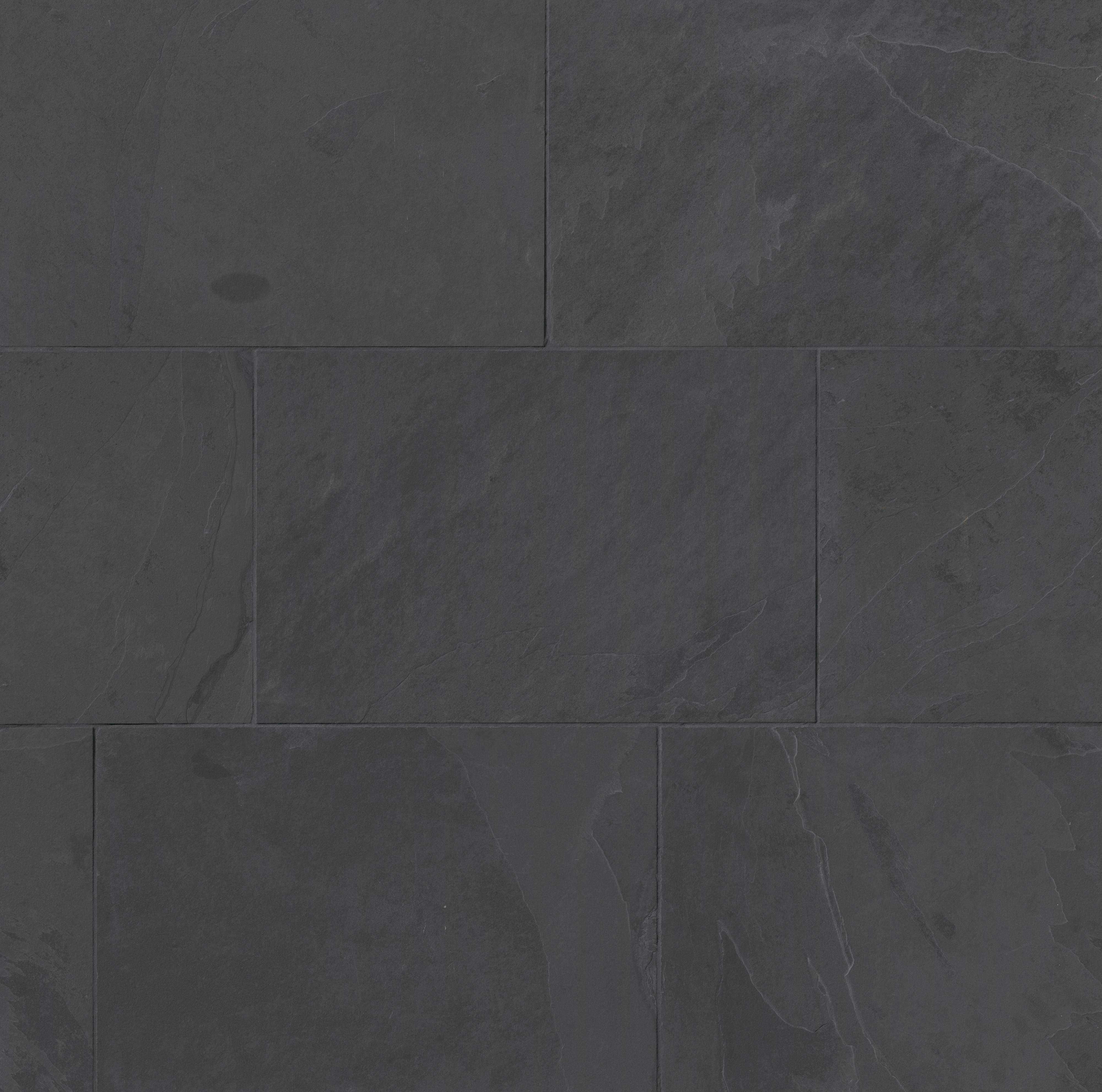 Ackland Camden Charcoal 16 in. x 24 in. Gauged Slate Floor and